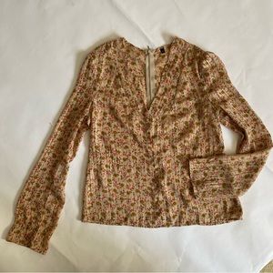 Silk vintage floral top